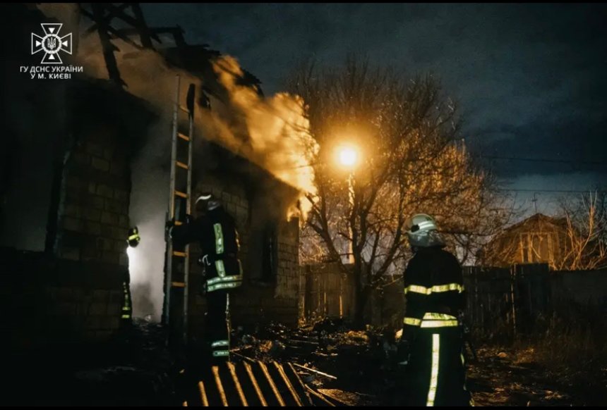 У Голосіївському районі Києва рятувальники ДСНС врятували цуценя та кошеня під час гасіння пожежі в приватному будинку