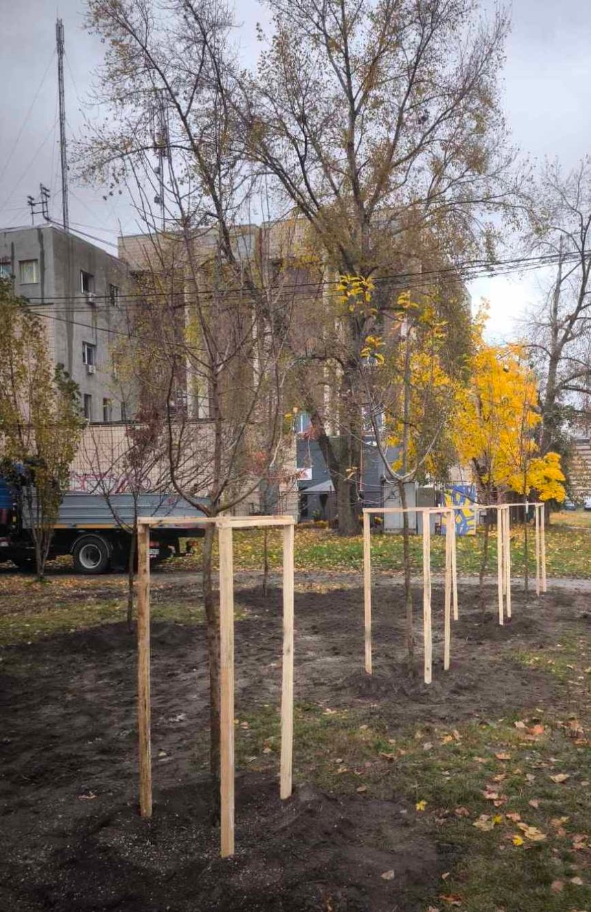 У парку "Деснянський" провели осіннє озеленення