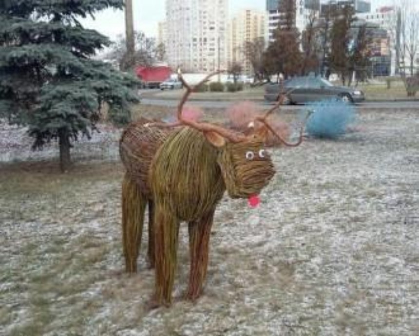 В Киеве установили необычные эко-скульптуры (фото)
