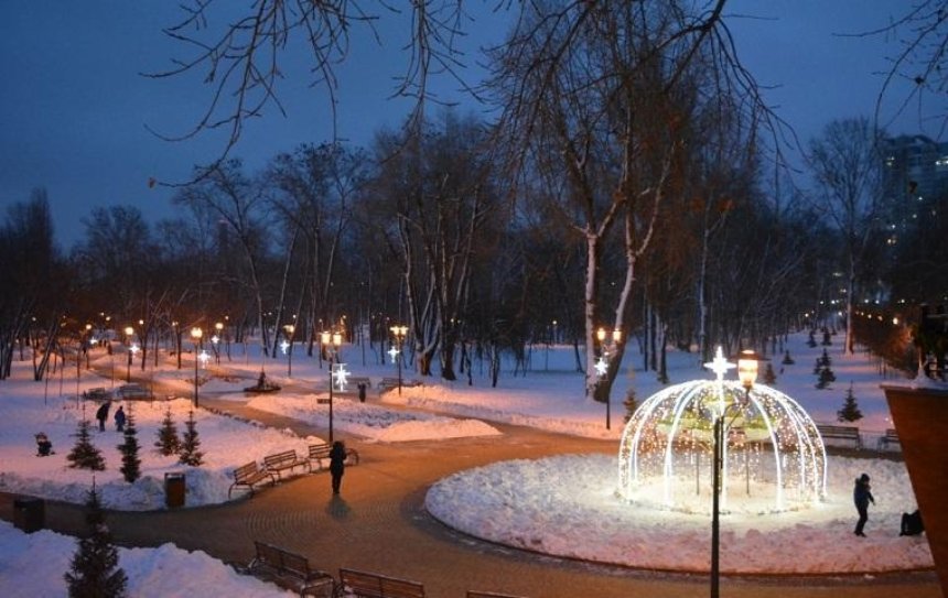 Парк «Наталка» украсили к Новому году (фото)