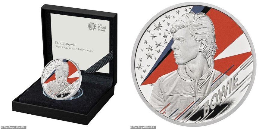 Королевский монетный двор Великобритании отправил на орбиту монету в честь Дэвида Боуи