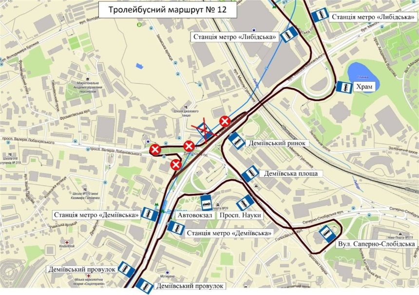 З 12 грудня внесуть зміни в роботу автобусного маршруту № 2-М та тролейбусного маршруту № 12