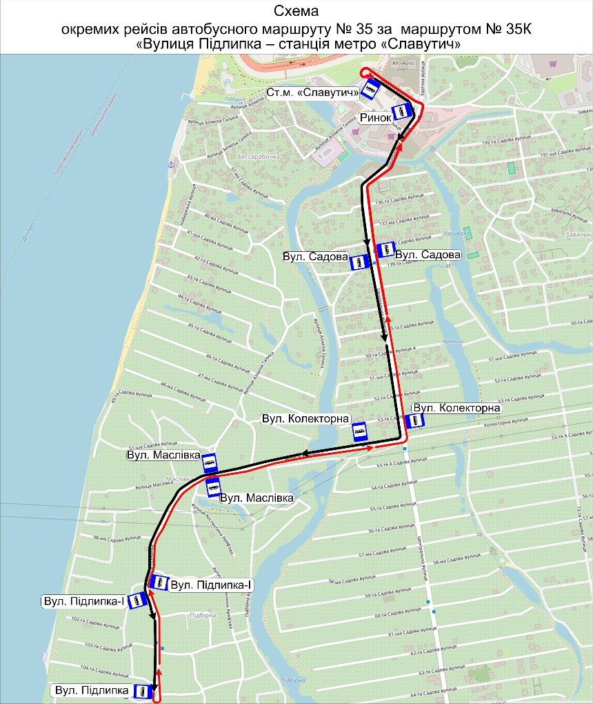 У Києві повертається частина рейсів автобусного маршруту № 35-К
