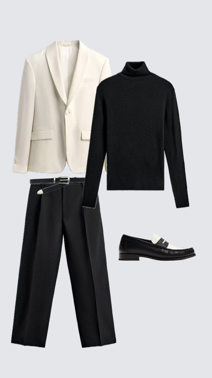 Чорно-білий образ для нього на Новий рік 2026