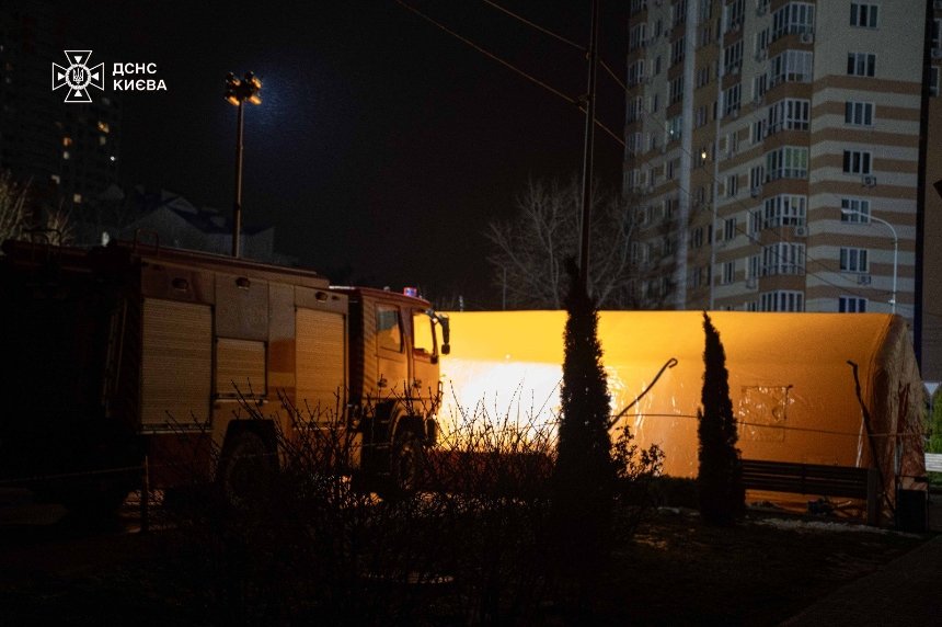 Рятувальники завершили ліквідацію наслідків атаки на Київ