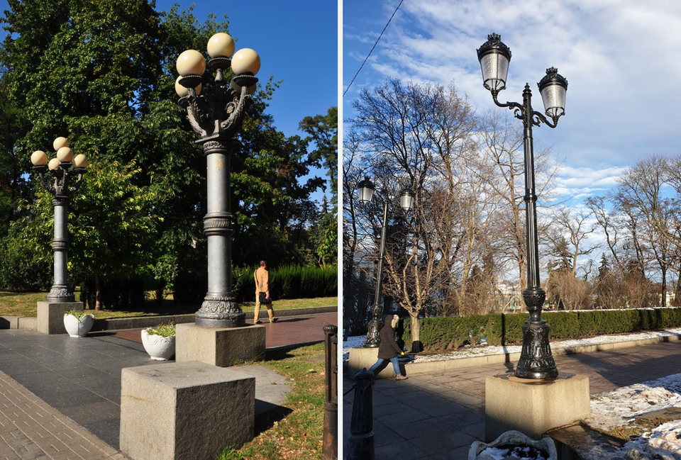 В Мариинском парке старинные фонари заменили на новые: что говорят коммунальщики