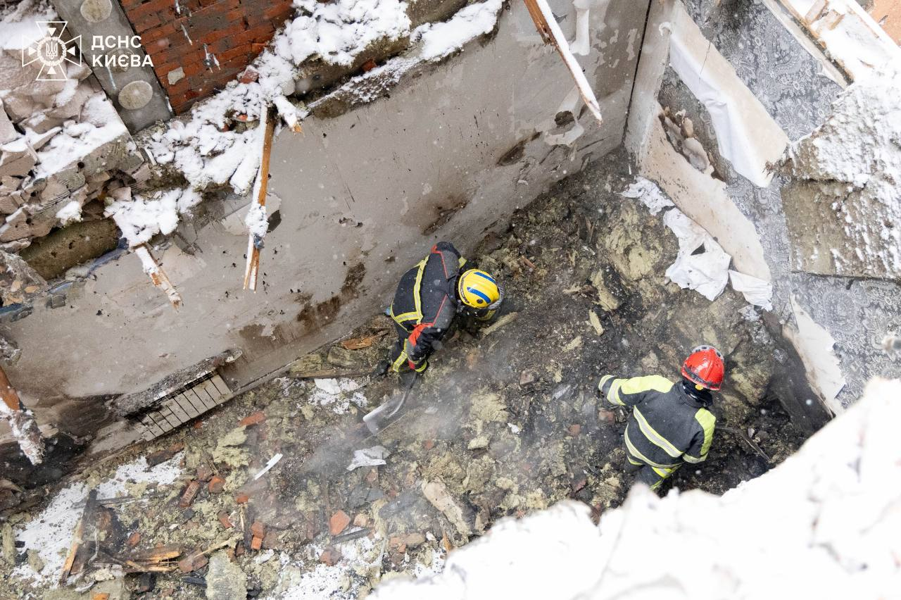 У Києві завершили ліквідацію наслідків ворожої атаки 9 січня 2026 року — ДСНС