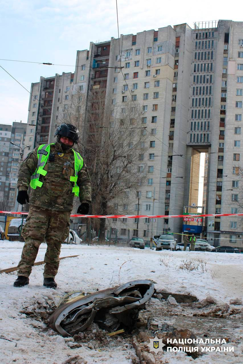 У Києві знешкодили бойову частину ракети, яку запустили по місту вночі 24 січня 2026 року: фото