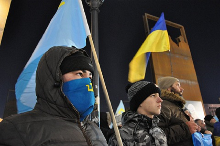На Майдане прошла акция в честь крымского сопротивления оккупации (фото, видео)