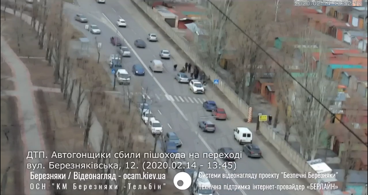На Березняках стритрейсеры сбили человека прямо на пешеходном переходе