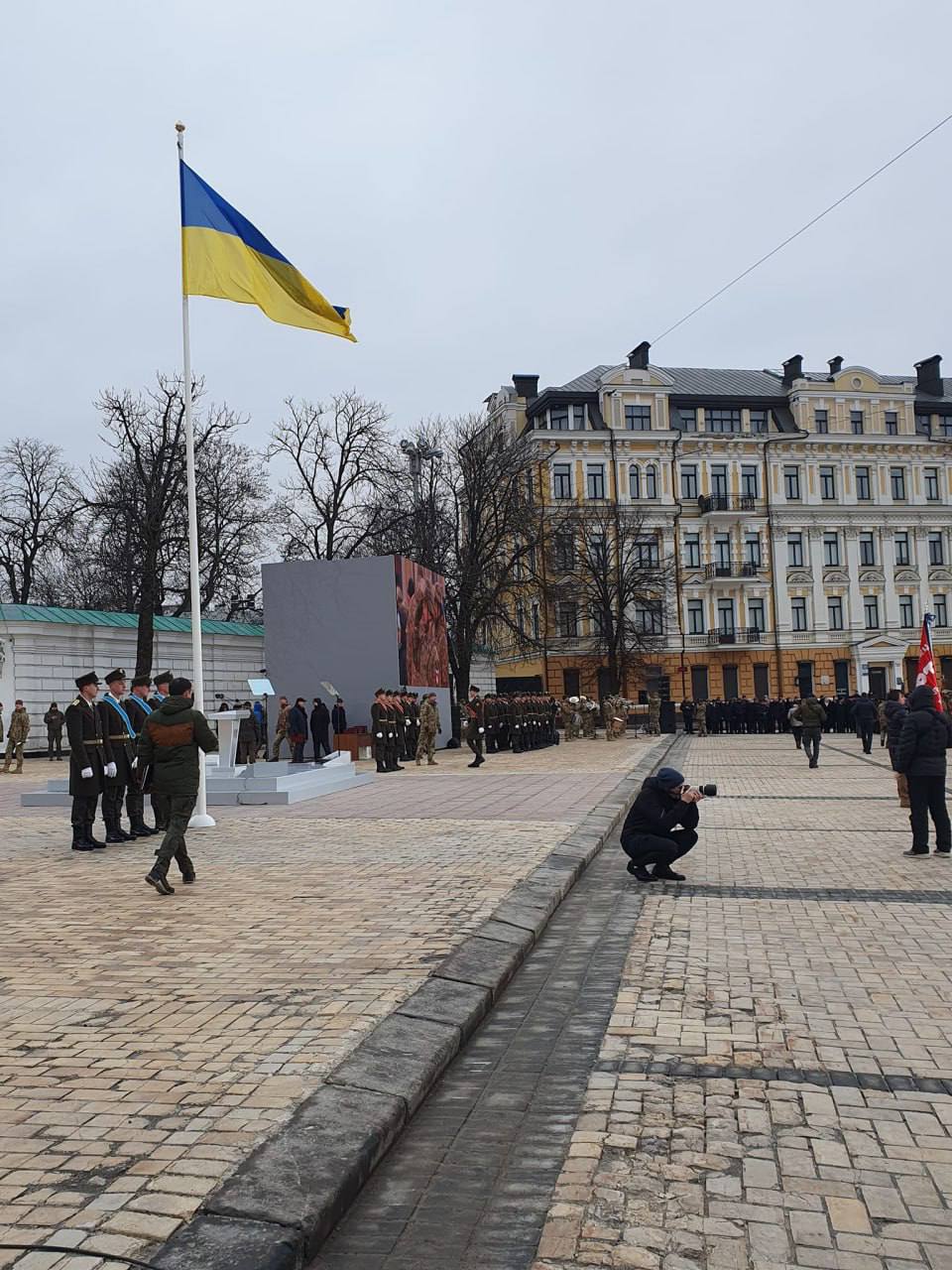 Захід до річниці повномасштабного вторгення в центрі Києва