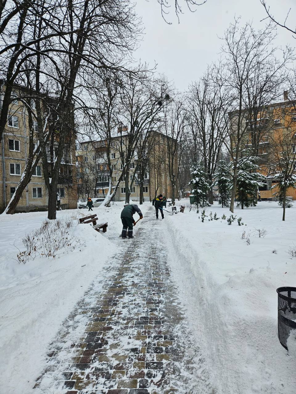 Прибирання снігу у Києві 7 лютого 2026 року: скільки задіяли техніки та комунальників
