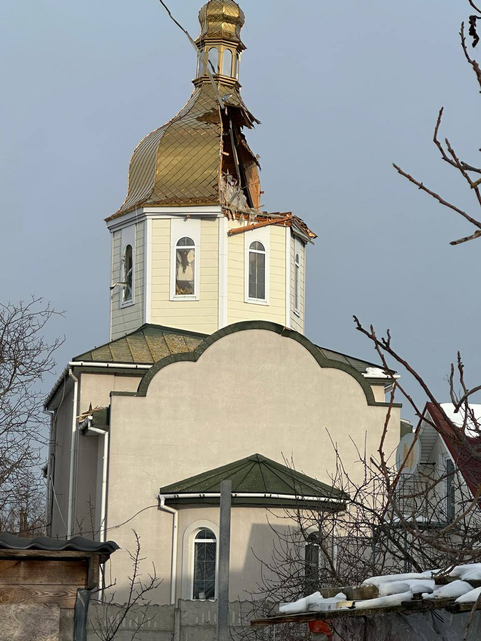 Внаслідок російського обстрілу 22 лютого 2026 року на Київщині пошкоджені храм та монастир: деталі