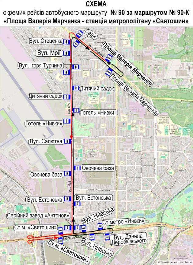 У Святошинському районі курсуватиме новий автобус № 90К: схема проїзду