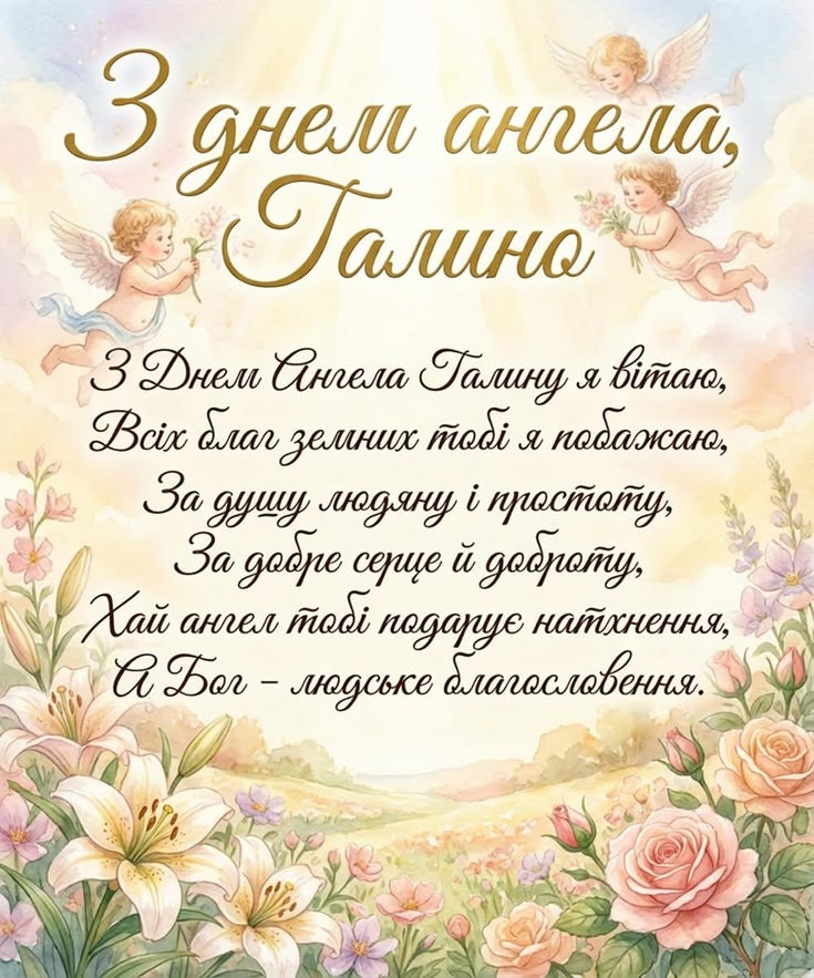 Привітання з іменинами Галини: у віршах, прозі та святкових листівках
