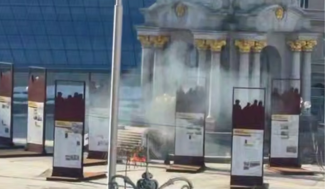 Уламки російського дрона впали біля Монумента Незалежності: відео