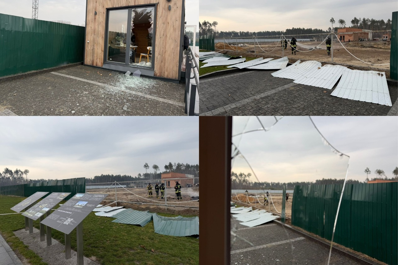 Російський дрон впав на території Національного військового меморіального кладовища