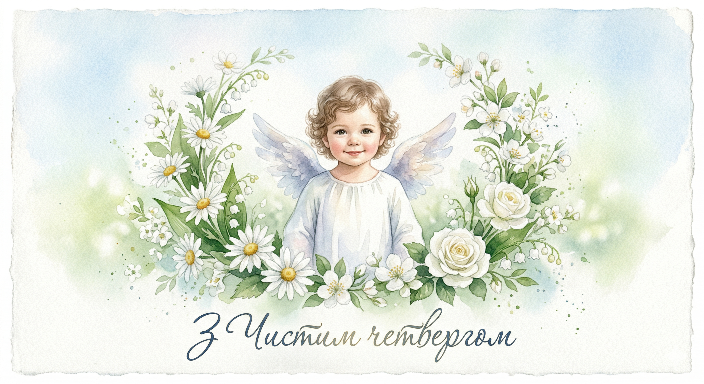 Привітання з Чистим четвергом 2026 у святкових листівках Привітання з Чистим четвергом 2026 у святкових листівках