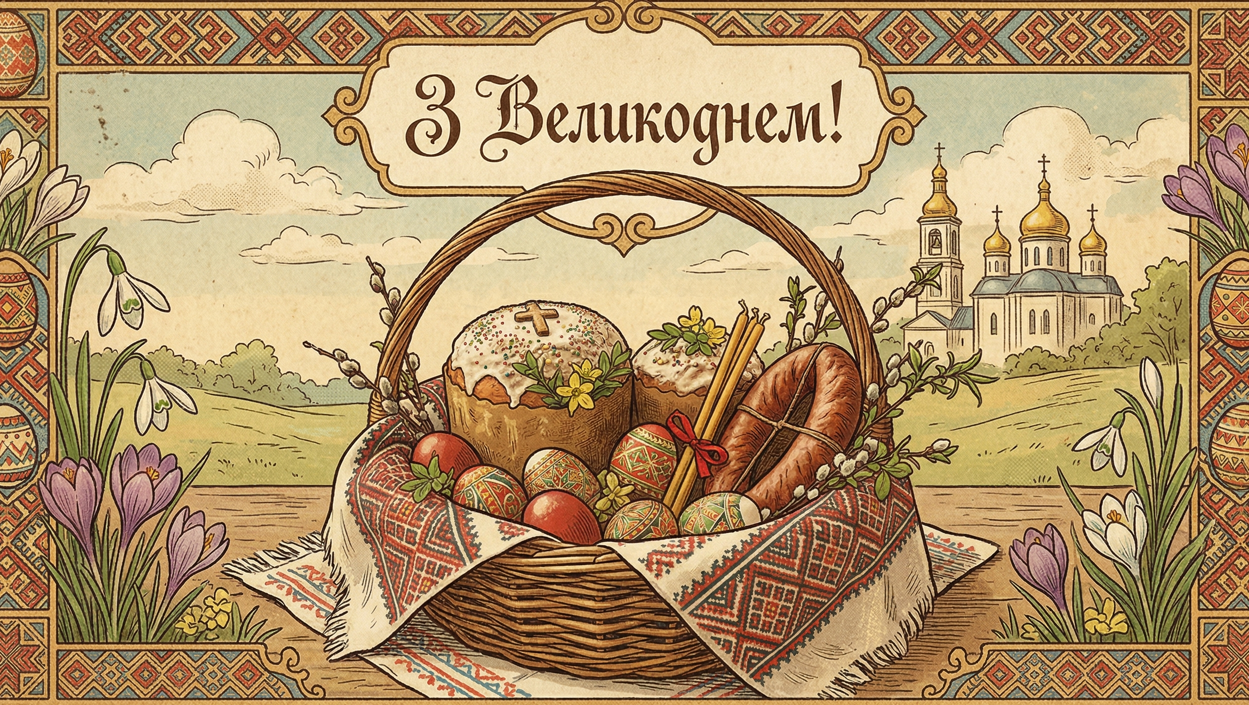 Привітання з Великоднем 2026 у святкових листівках