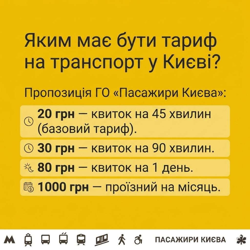 "Європейська модель": активісти пропонують змінити тарифи на проїзд у Києві