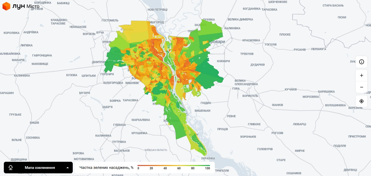 Який район у Києві найзеленіший: дослідження