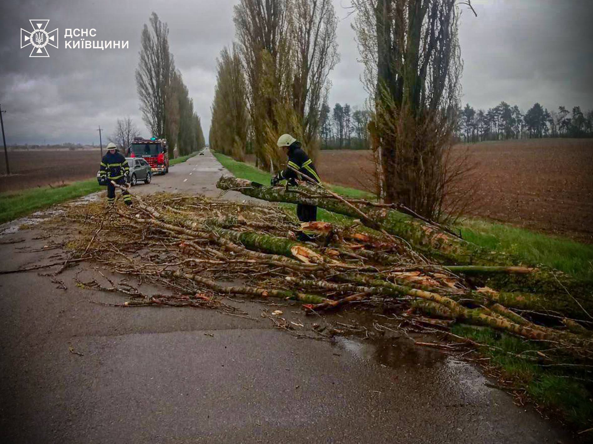 Негода на Київщині 26 квітня 2026 року: понад 60 тис. абонентів без світла