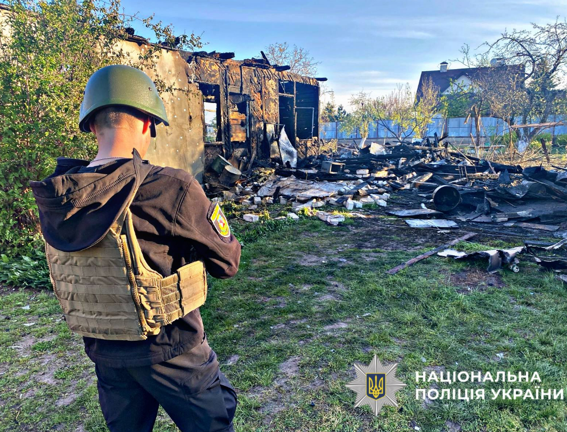 Атака дронів на Київську область 1 травня: наслідки з фото