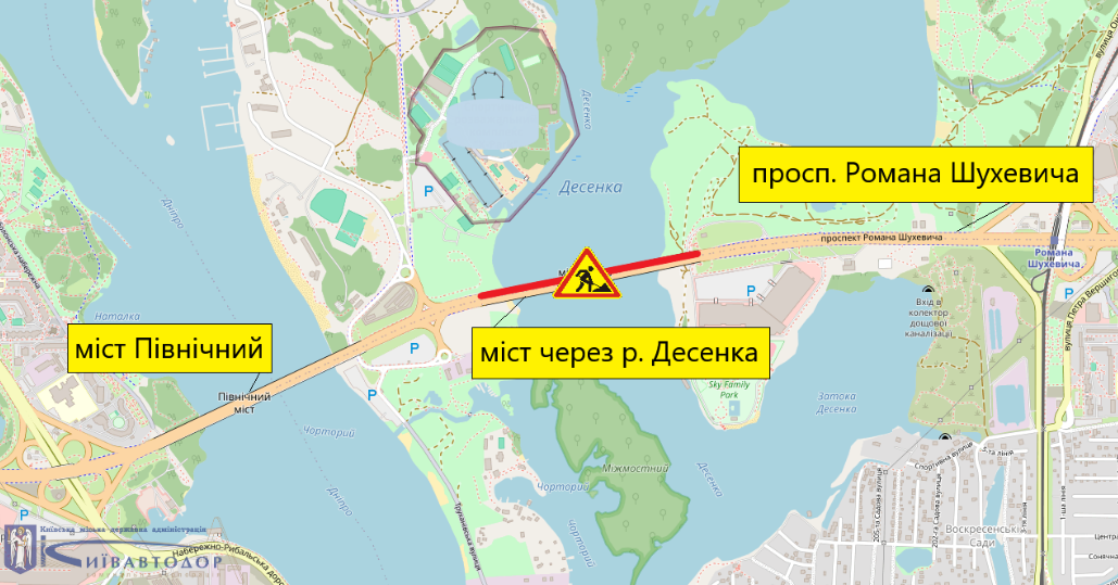 У Києві обмежать рух на мосту через Десенку: схема проїзду