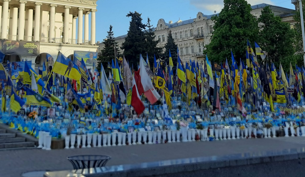 У Києві на Алеї Героїв пошкодили прапори та фото загиблих військових: фото, відео