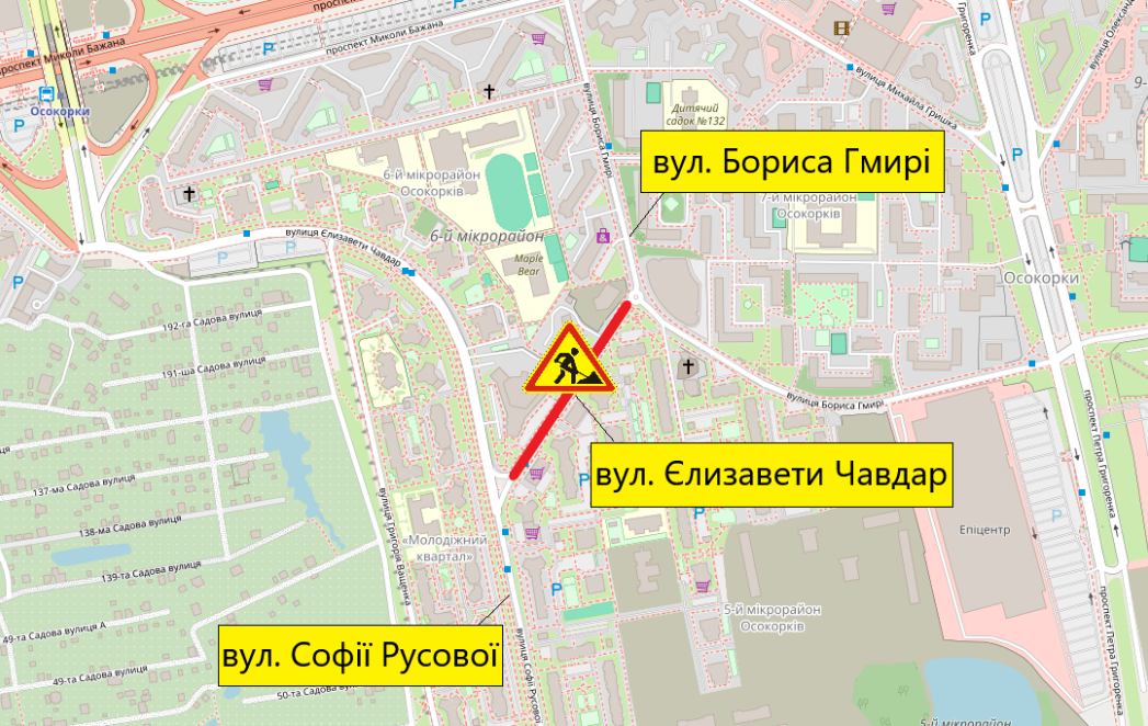 У Києві з 24 травня до вересня обмежать рух на вулиці Єлизавети Чавдар: схема проїзду