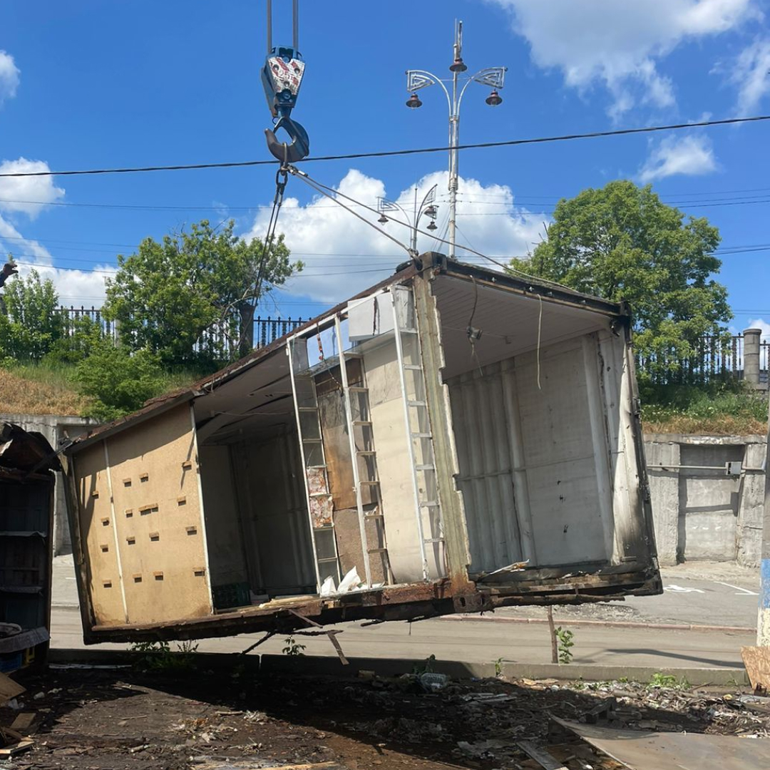У Києві завершили демонтаж ринку поблизу Центрального залізничного вокзалу: фото