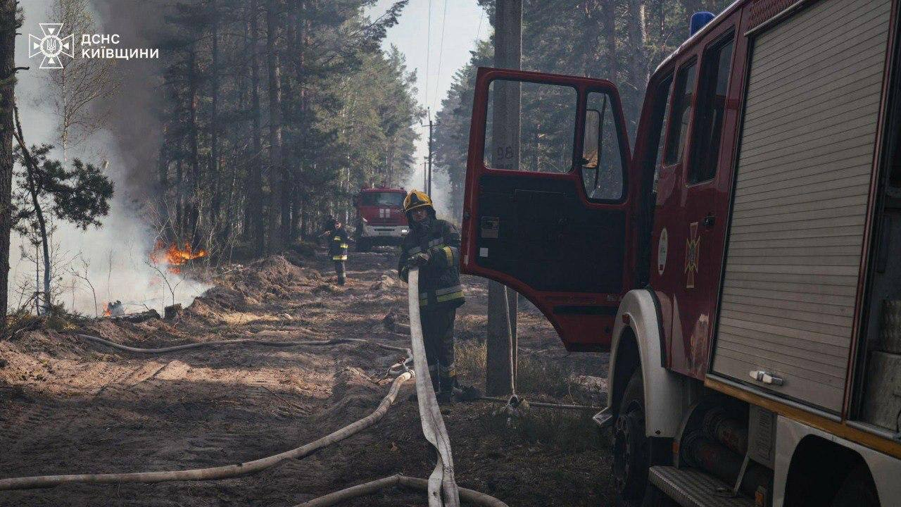 У Зоні відчуження на Київщині гасять масштабну лісову пожежу: фото та подробиці