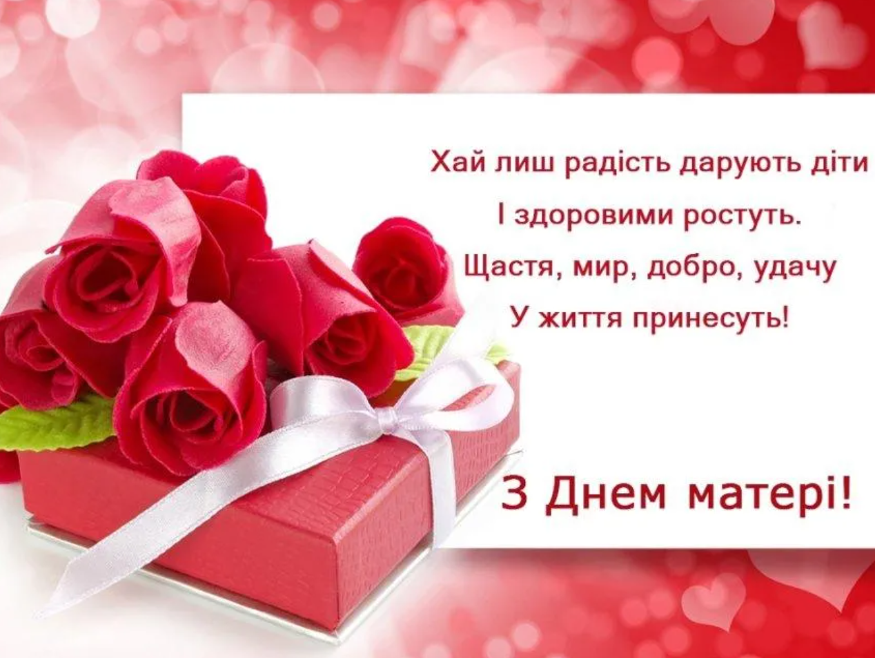 Привітання з Днем матері у яскравих листівках