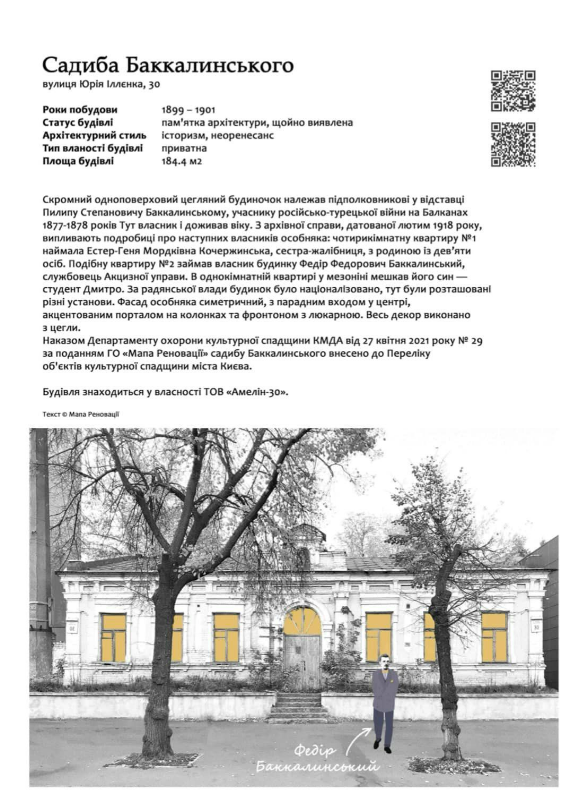 У Києві власник садиби Баккалинського зняв табличку про історичну цінність будівлі