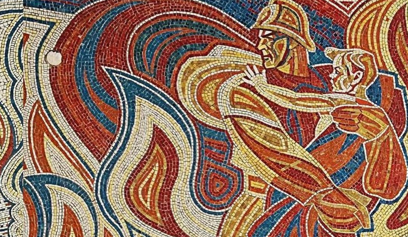 Унікальну мозаїку з вогнеборцями на ВДНГ відновлять у первісному вигляді