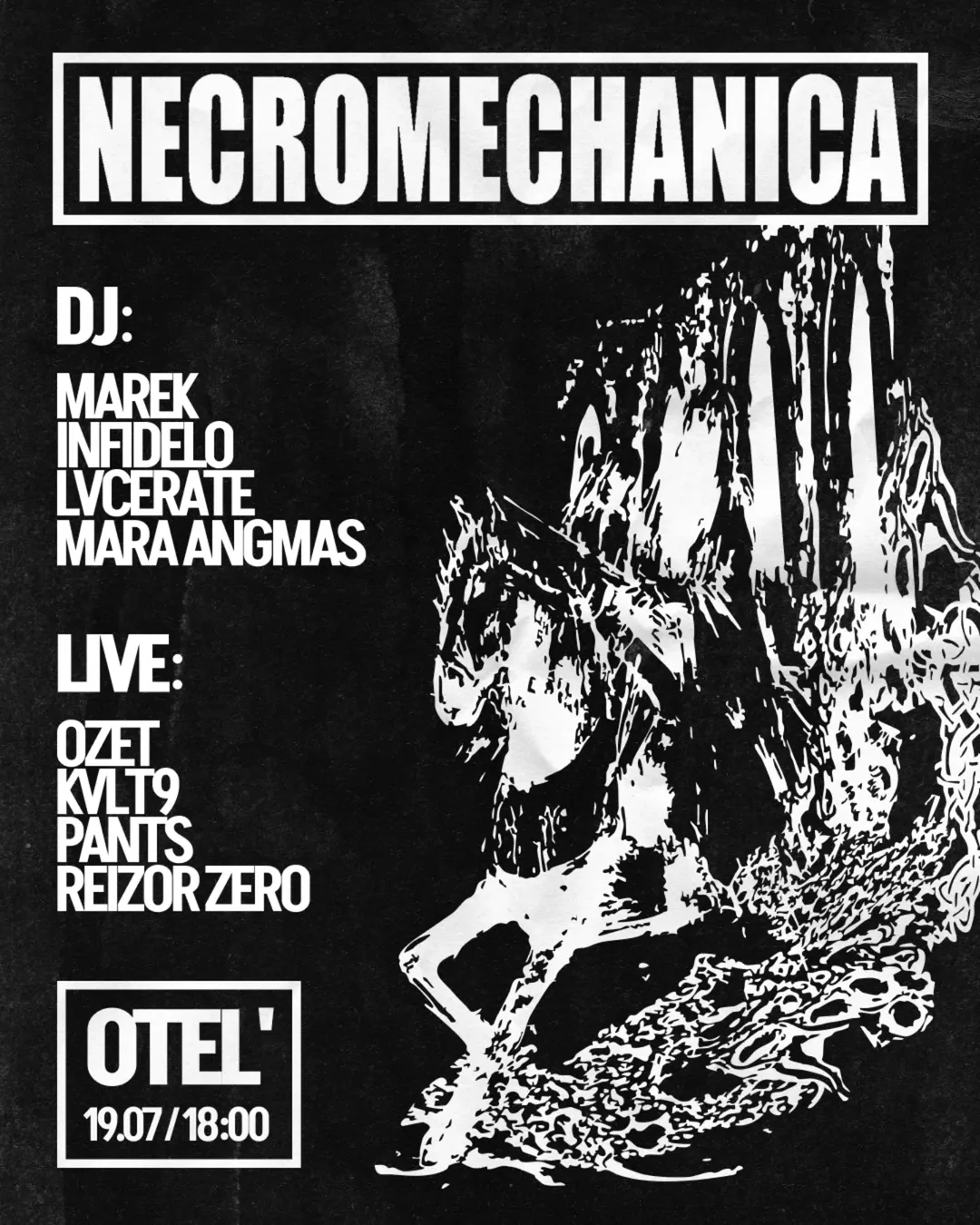 Вечірка NECROMECHANICA в Otel' у Києві 19 липня 2025 року