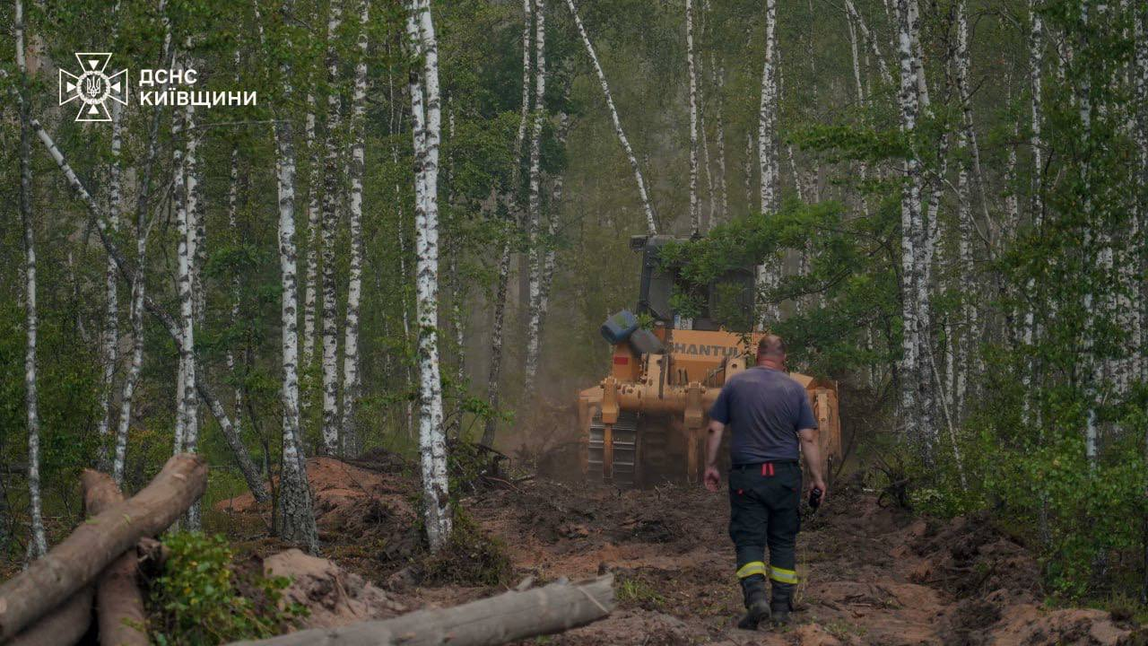 На одній із локацій у Зоні відчуження на Київщині ліквідували займання: фото