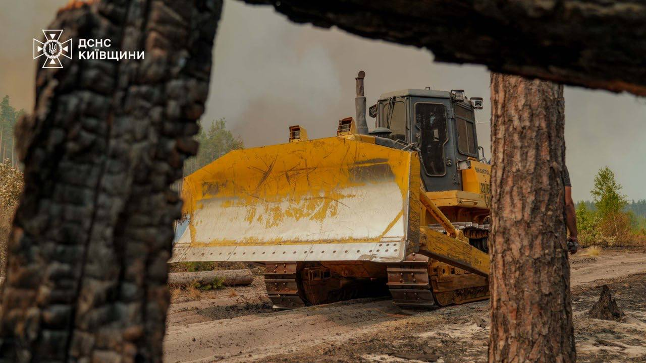 На одній із локацій у Зоні відчуження на Київщині ліквідували займання: фото