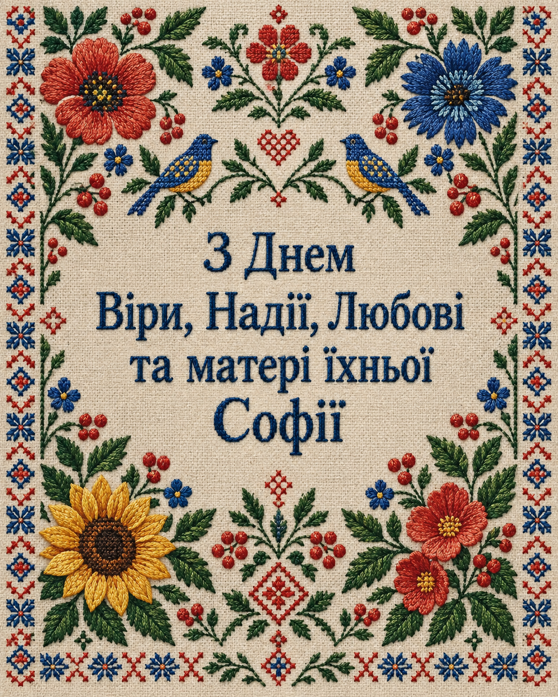 Привітання з Днем Віри, Надії, Любові та матері їхньої Софії 2026 у листівках Привітання з Днем Віри, Надії, Любові та матері їхньої Софії 2026 у листівках