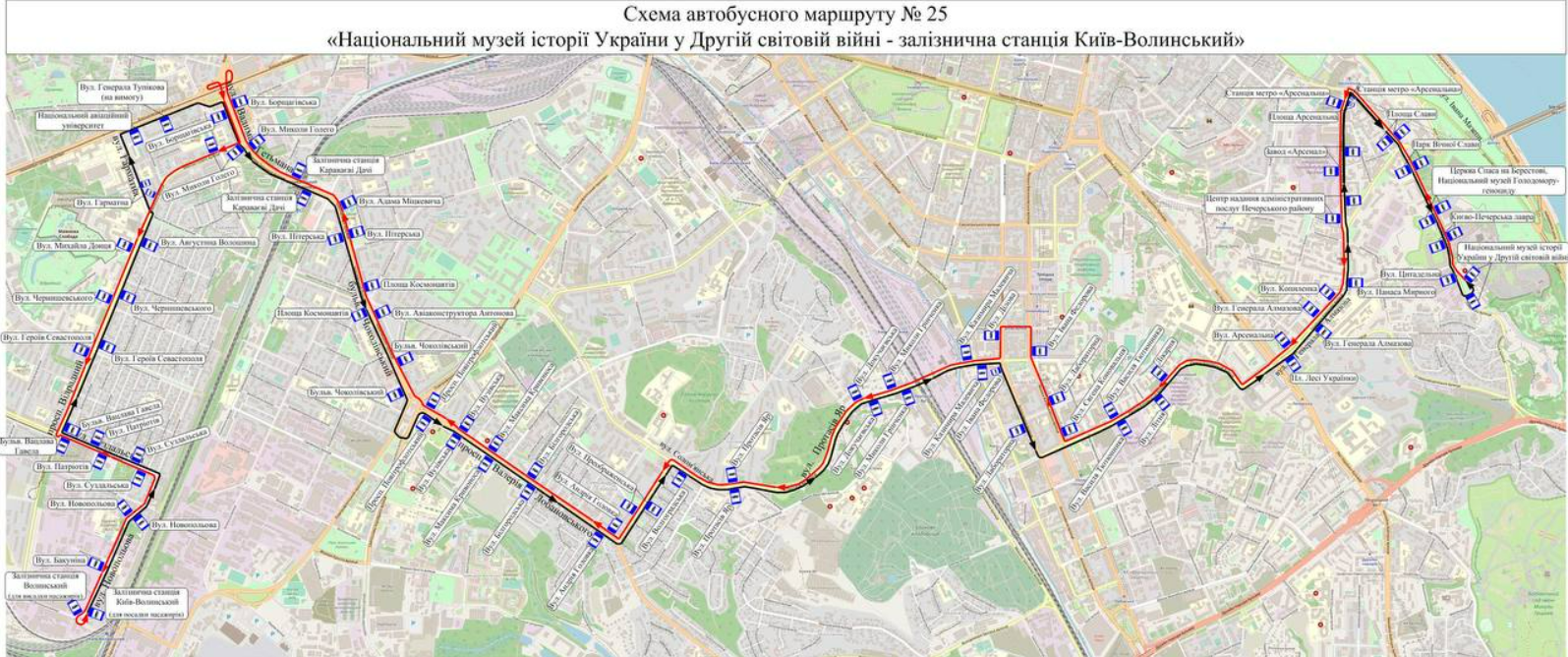 У Києві знову почнуть курсувати автобуси №25, №62 і тролейбус №38: схема