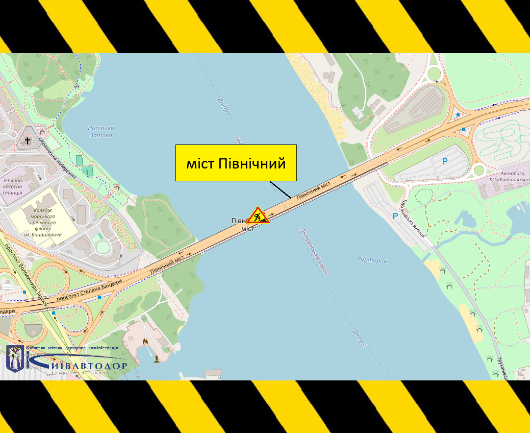 На Північному мосту частково обмежать рух на дві доби На Північному мосту частково обмежать рух на дві доби