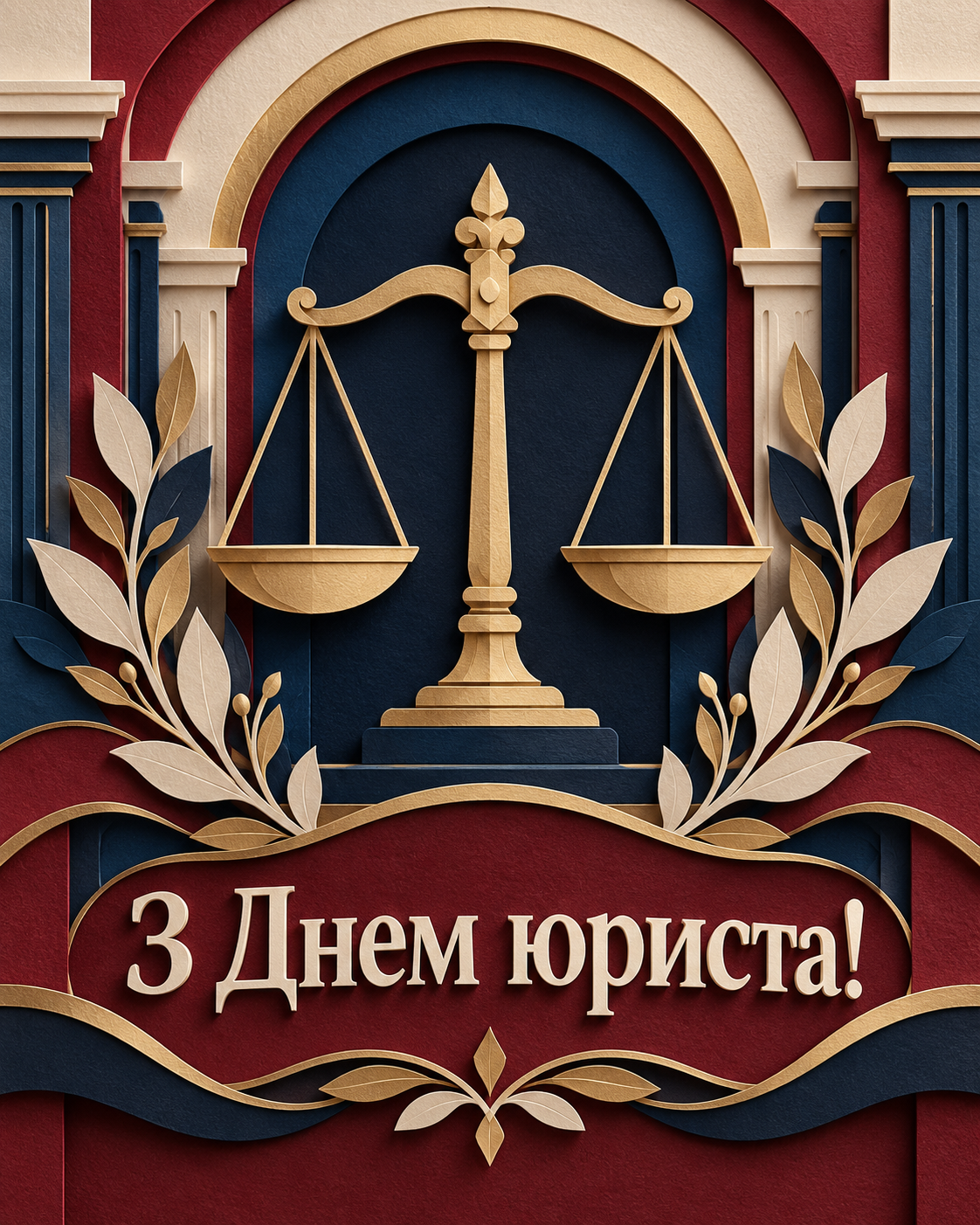 Привітання з Днем юриста 2026 у листівках Привітання з Днем юриста 2026 у листівках