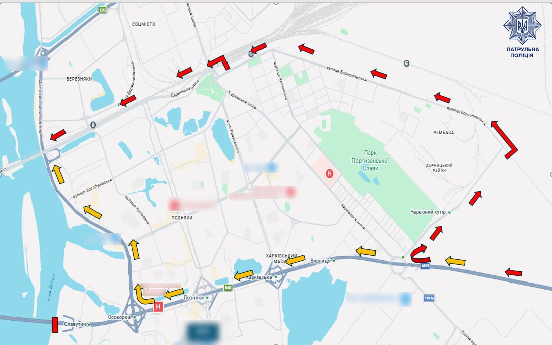 Рух Південним мостом у Києві перекритий: яка схема об'їзних маршрутів