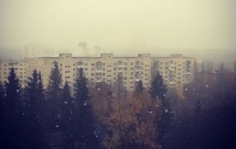 В Киеве выпал первый снег (фото, видео)