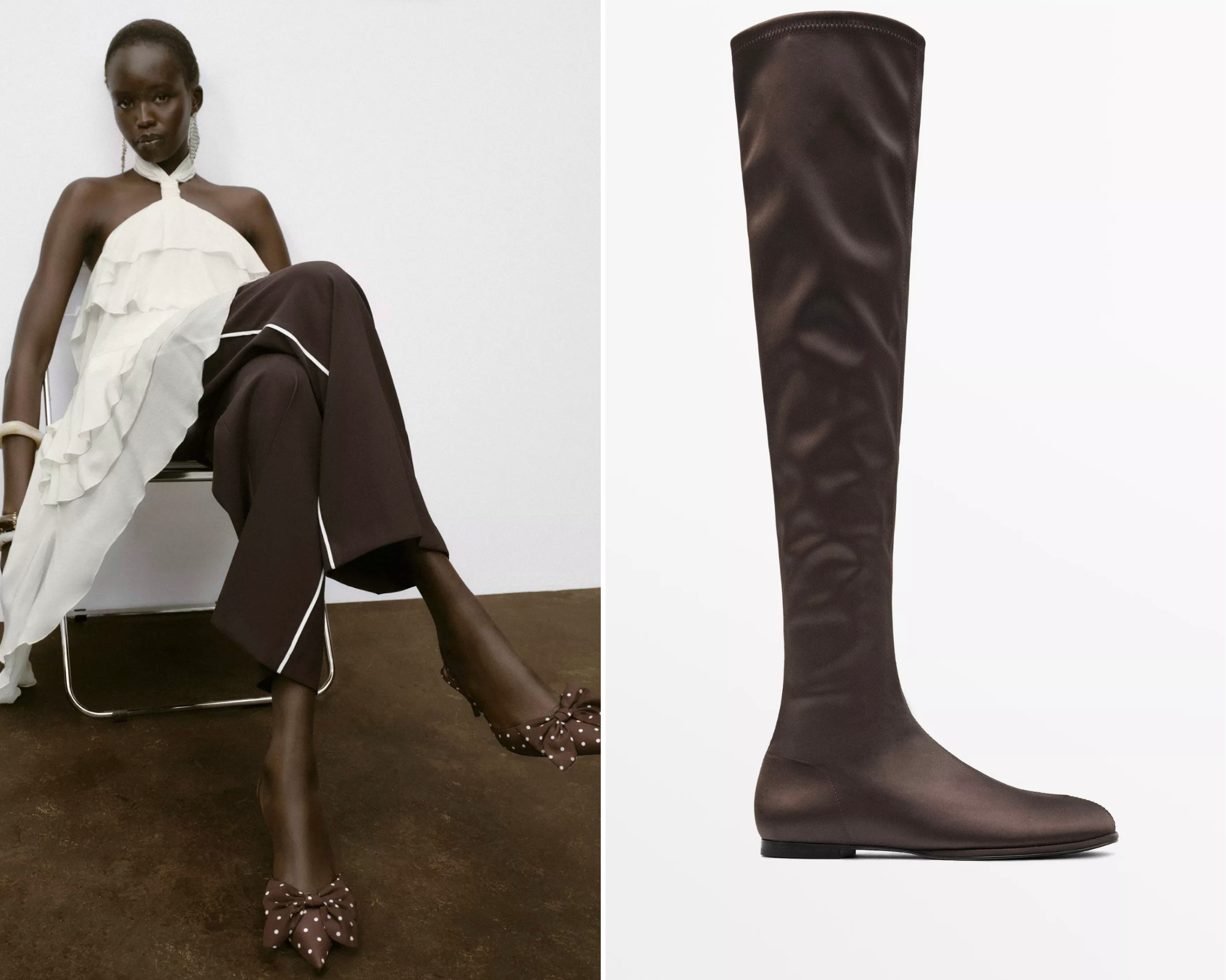 Тренди зимового взуття: атласне взуття