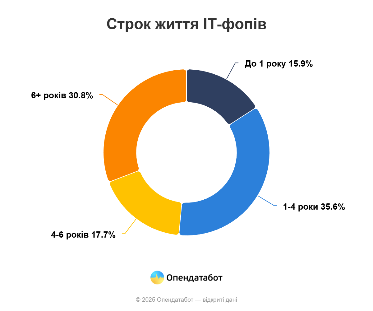 Понад 18 тисяч ФОПів у сфері IT відкрилося у 2025 році: скільки закрилося