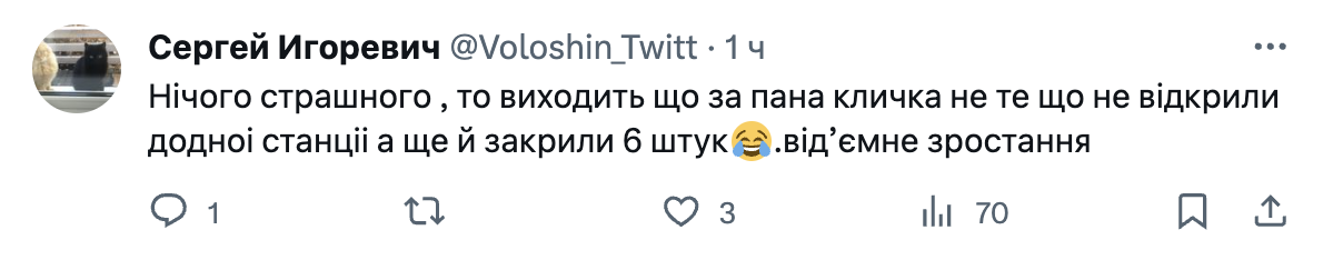 Реакція киян на закриття руху поїздів метро від "Либідської" до "Теремків"