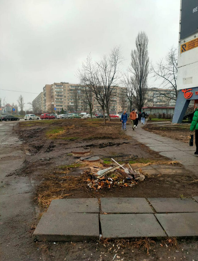 На Оболоні під час демонтажу МАФів знайшли їжаків: фото