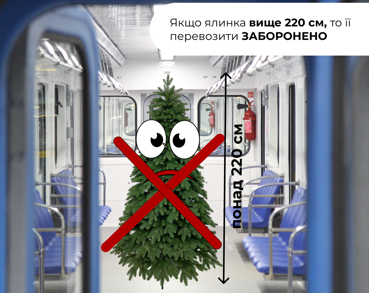 Як перевезти ялинку в метро