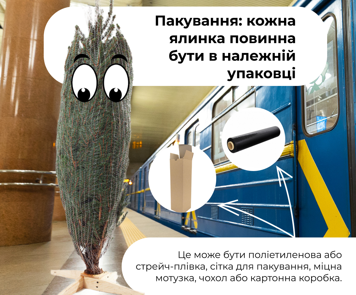 Як перевезти ялинку в метро